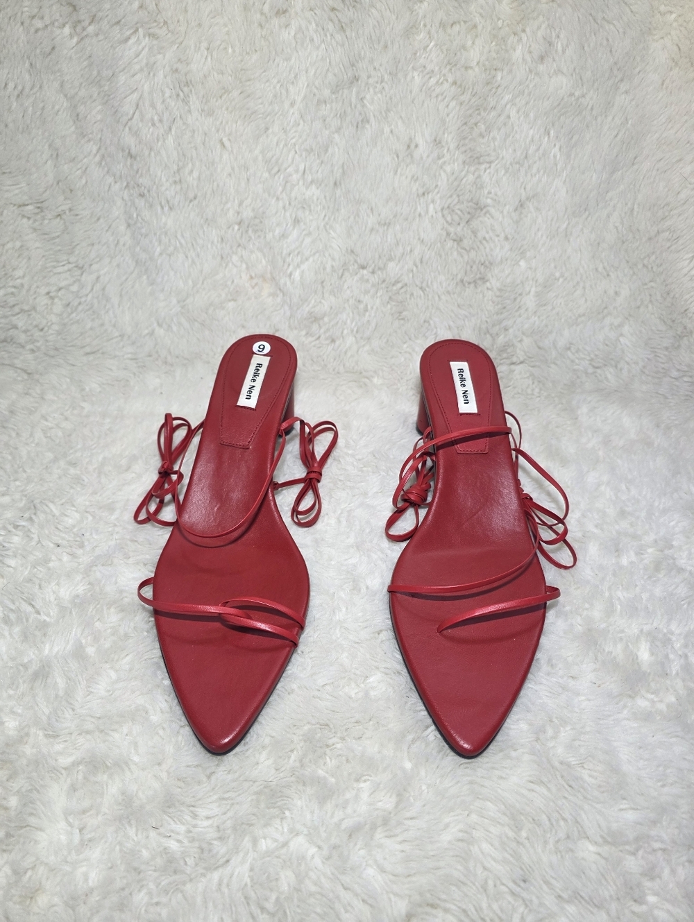 Reike Nen Red Five Strings Pointed Sandals - IT 40 / US 9 NWOT - Picture 4 of 7